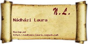 Nádházi Laura névjegykártya